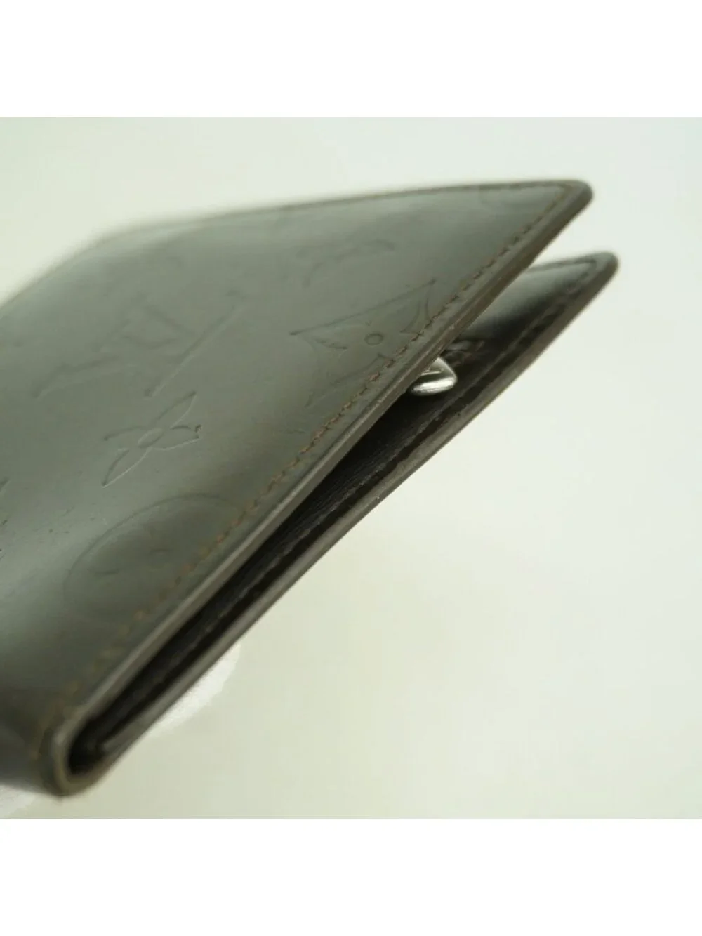 Louis Vuitton Wallet Monogram Glace Leather Portefeuille Compact Cafe